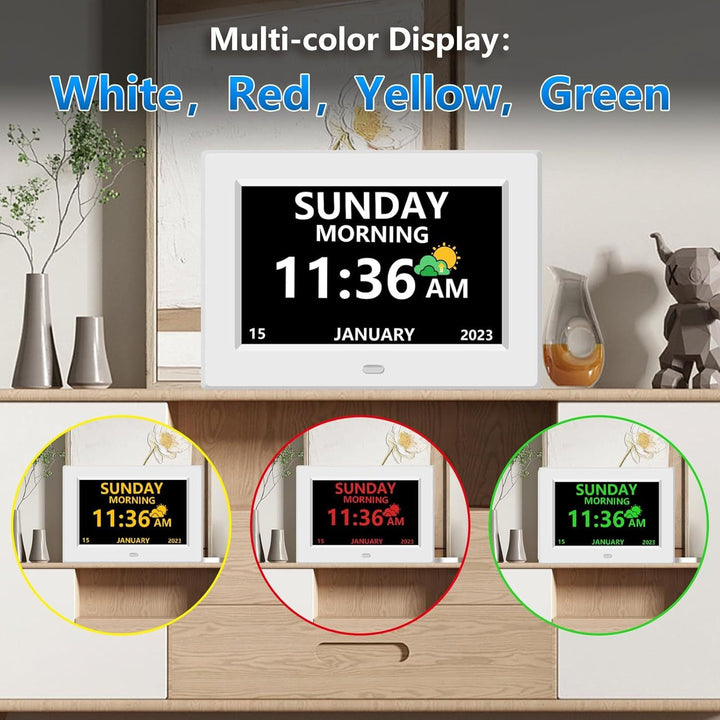 Kalsten | 11.5-Inch Digital Calendar Day Clock with 19 Reminders – Claryon