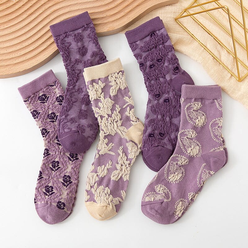 Kalsten | Women's Floral Cotton Socks (10 Pairs)