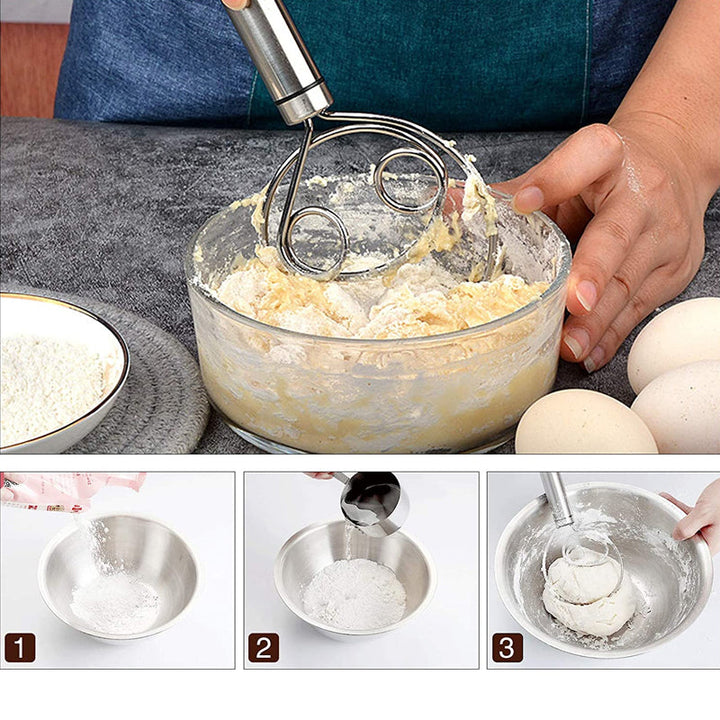 Magic dough whisk in stainless steel | Kalsten