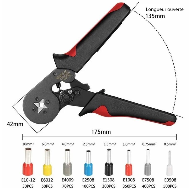 End sleeves crimping tool set with cable lugs | Kalsten