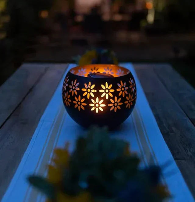 Flower Pattern Candle Lamp – Decorative LED Table Lamp for Stylish Lighting | Kalsten