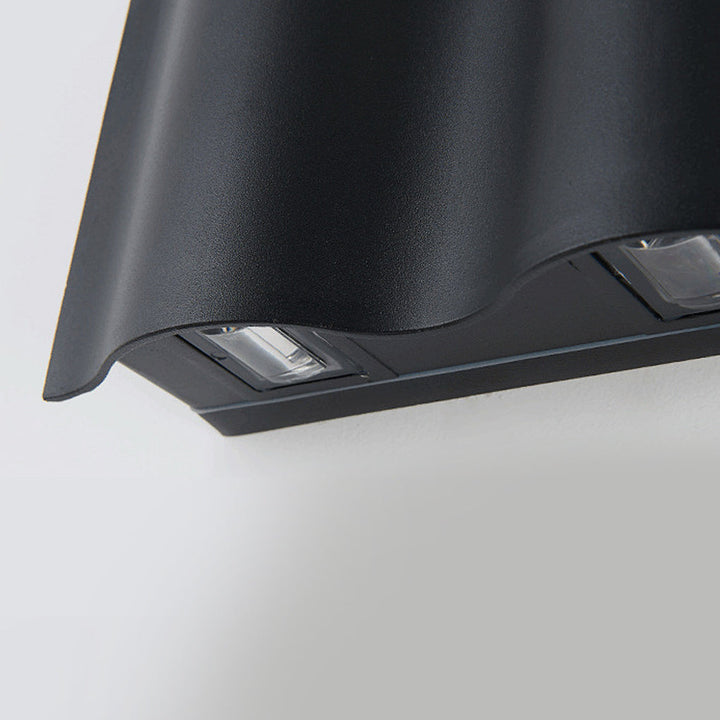 Modern Black LED Outdoor Wall Sconce Noxord