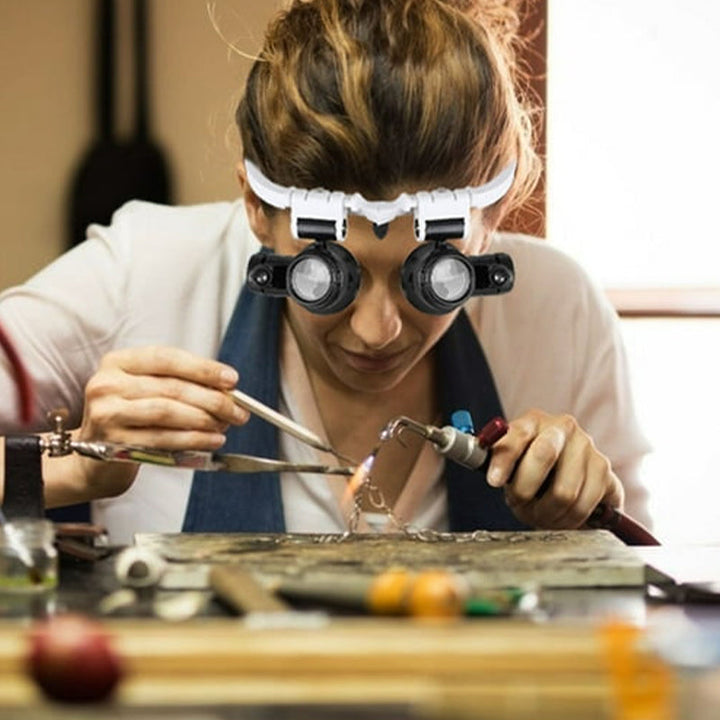 Kalsten | Magnifying glasses with LED lamps for double eyes