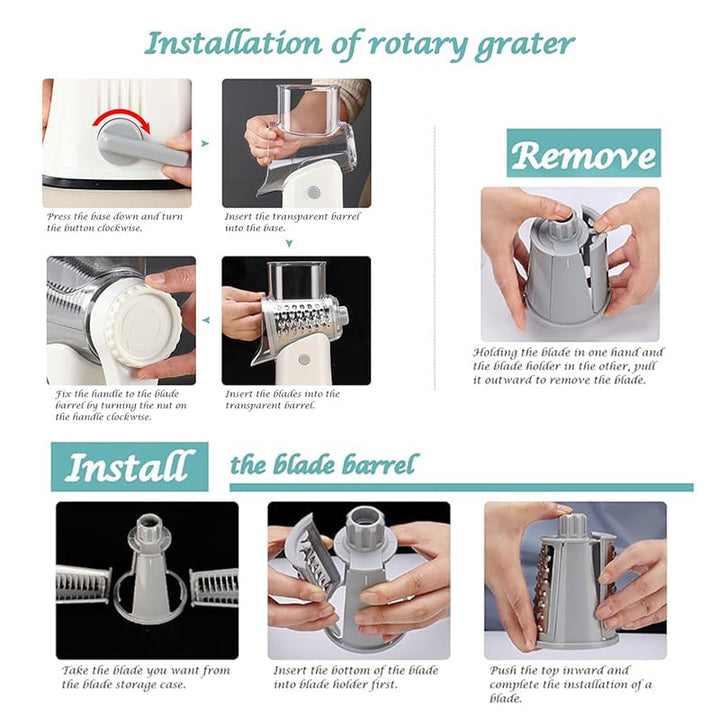 5 in 1 Rotary Cheese Grater | Kalsten