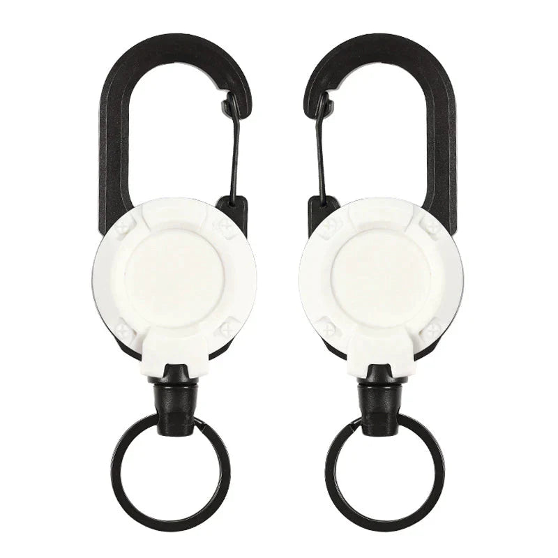 Tactical Anti-theft Metal Cable Keychain Retractable Automatic Outdoor Luya | Kalsten