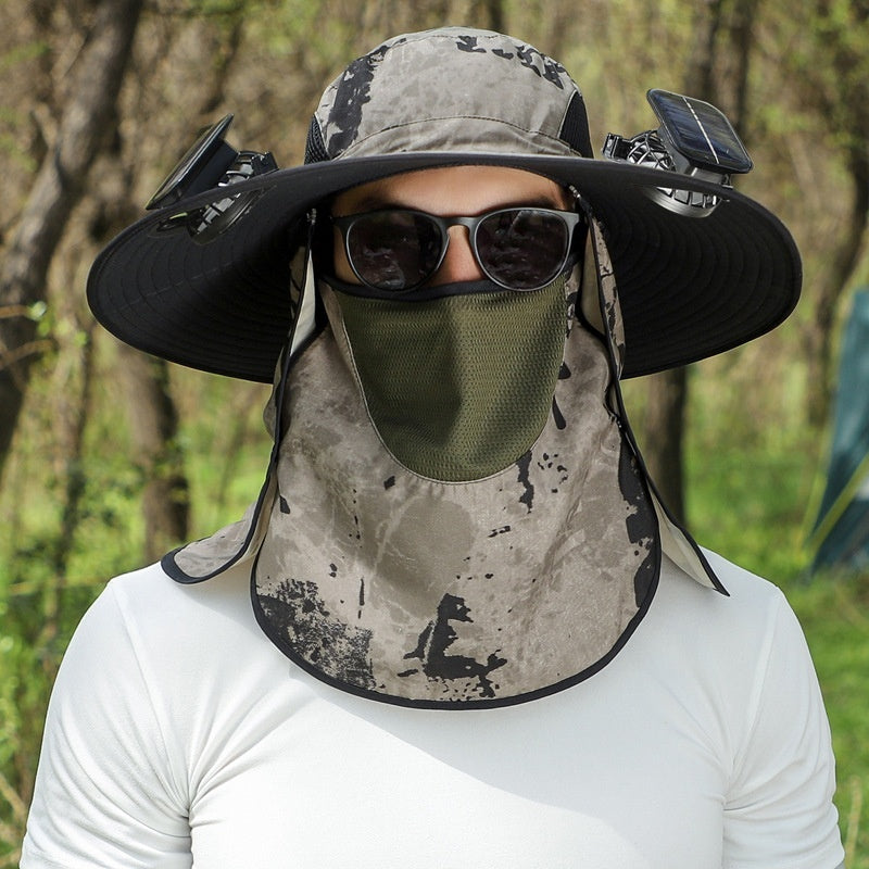 Quick-drying Solar Fan Outdoor Big Brim Sun Hat | Kalsten