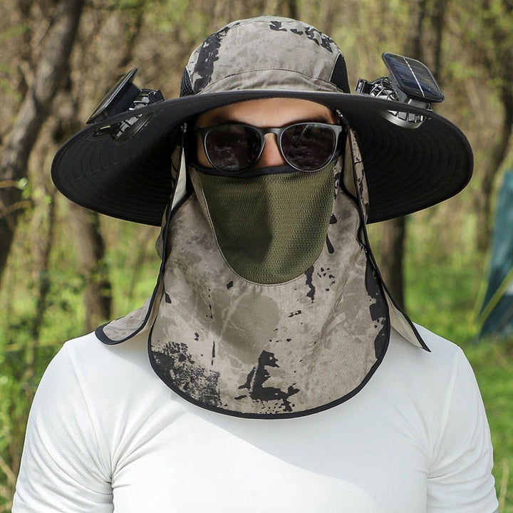 Quick-drying Solar Fan Outdoor Big Brim Sun Hat | Kalsten