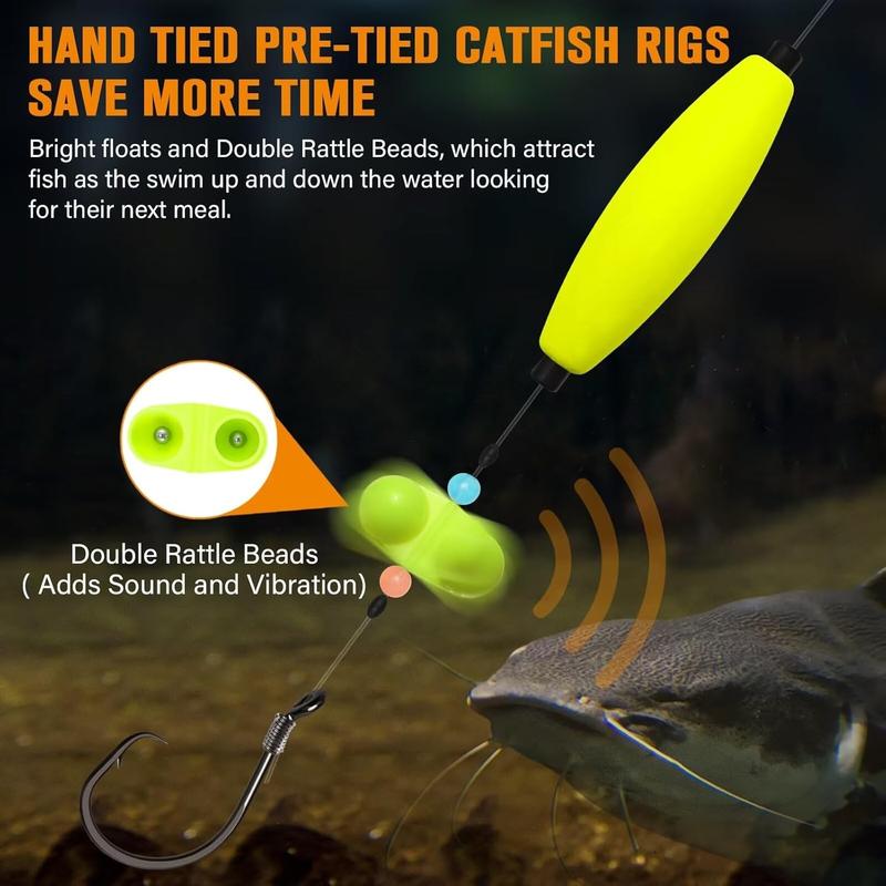 Catfish Rig Rattles Kalsten | Pre-Rigged Catfish Float Rigs with Rattle Beads