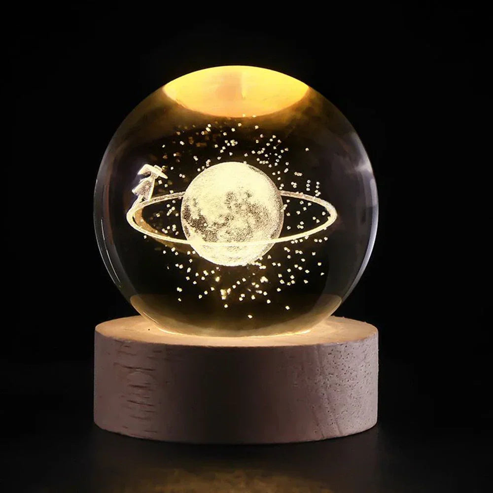 3D Crystal Ball LED Night Light Noxord