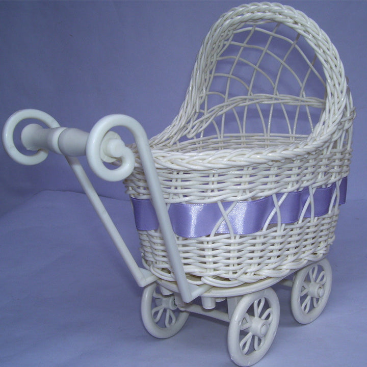 Vintage Woven Doll Pram Basket Kalsten
