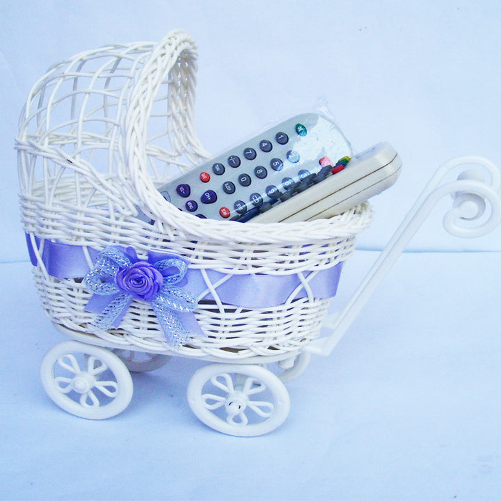 Vintage Woven Doll Pram Basket Kalsten