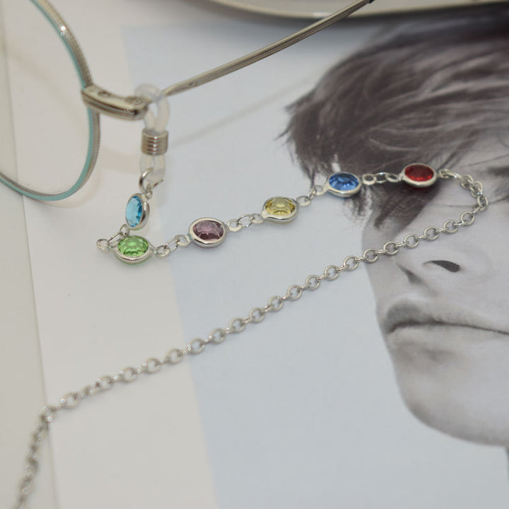 Elegant Gemstone Eyewear Chain Kalsten