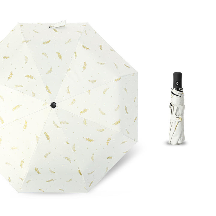 Women's elegant folding umbrella with trendy feather design Kalsten