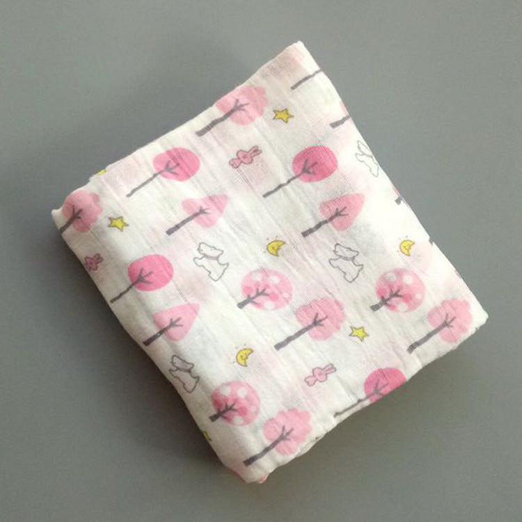 Cotton Muslin Baby Blanket with Heart Pattern kalsten