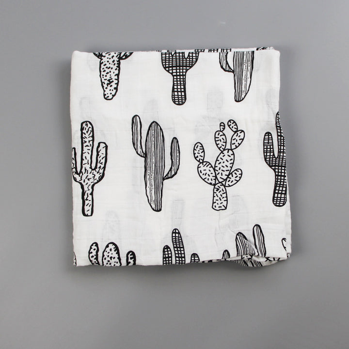 Cotton Muslin Baby Blanket with Heart Pattern kalsten