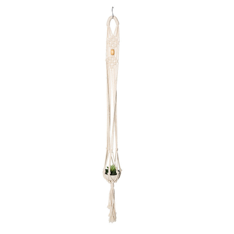 Boho-Macramee Plant Hanger Set with Hand-Knotted Tassels and Adjustable Loops Kalsten