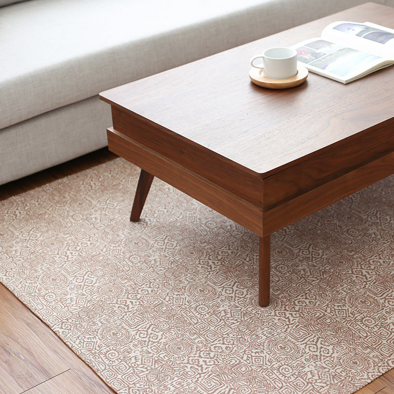 Flat-woven living room rug with fine ethnic diamond pattern and low pile Kalsten