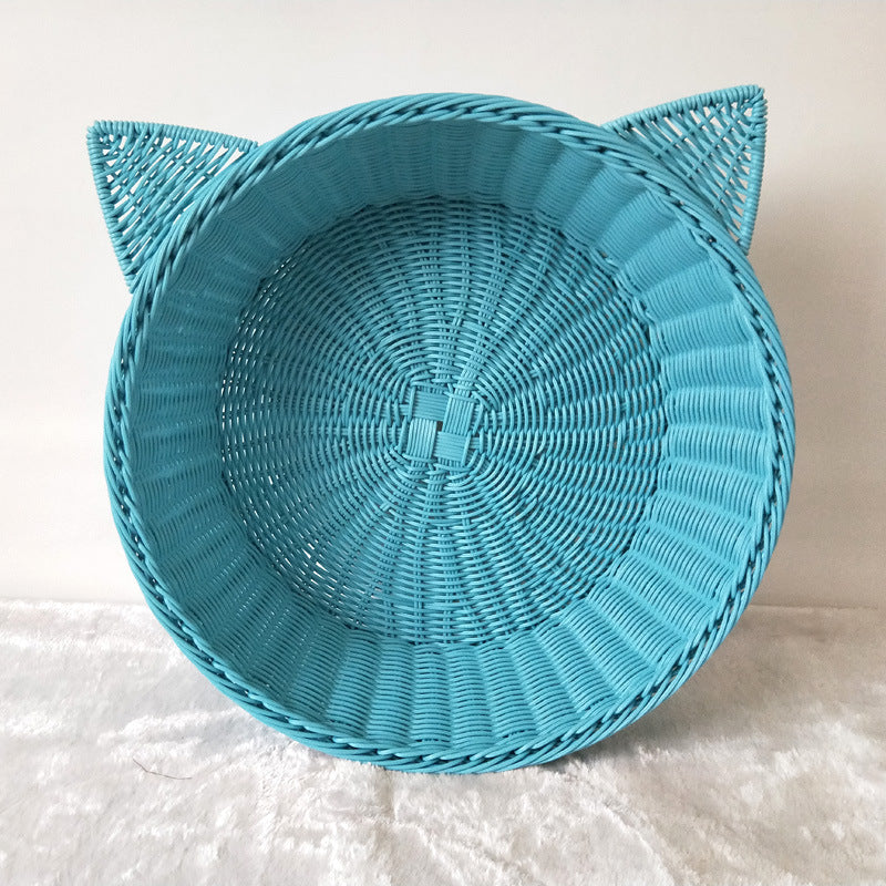 Cat Ear Woven Storage Basket Kalsten
