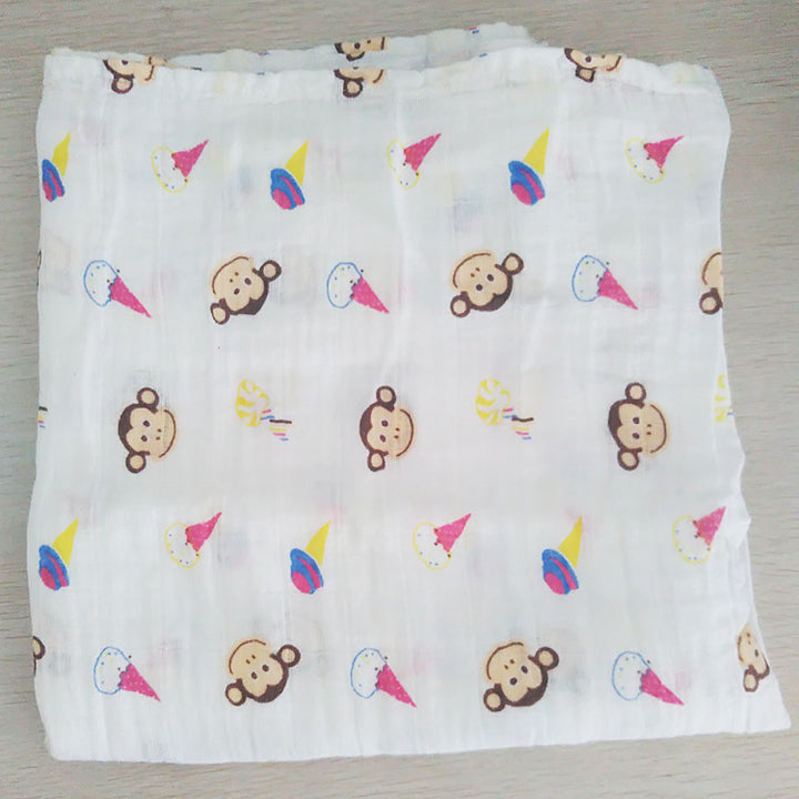 Cotton Muslin Baby Blanket with Heart Pattern kalsten