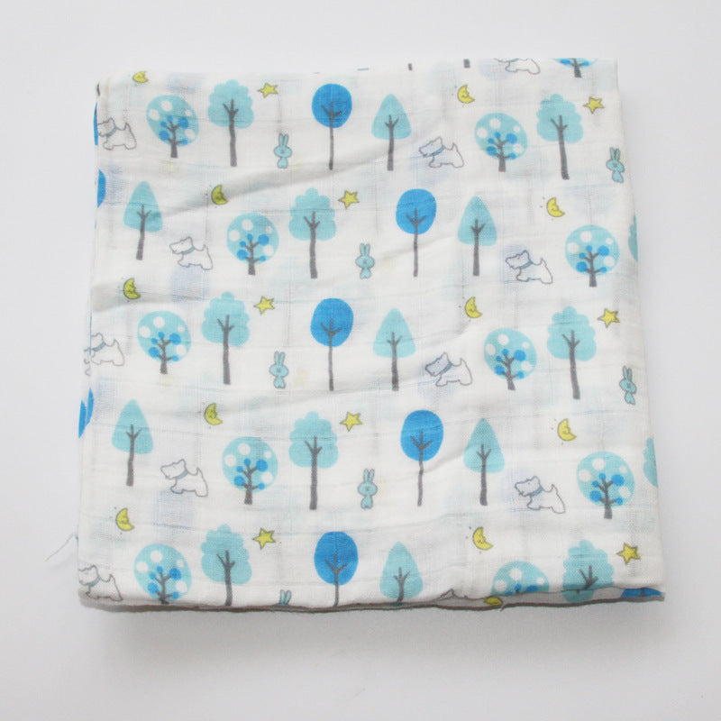 Cotton Muslin Baby Blanket with Heart Pattern kalsten