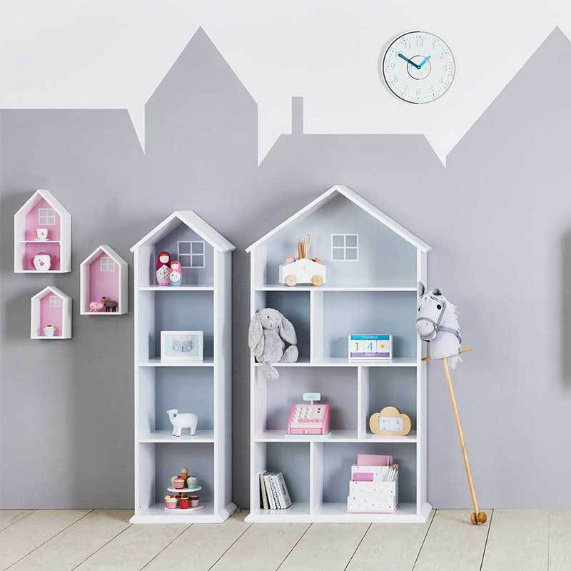 Decorative Multi-Compartment House-Shaped Shelf