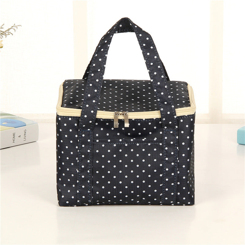 Insulated Dot Print Lunch Carrier Bag Kalsten