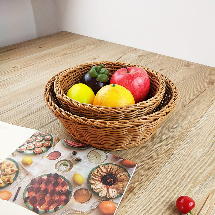 Natural Woven Serving Bowl Set Kalsten