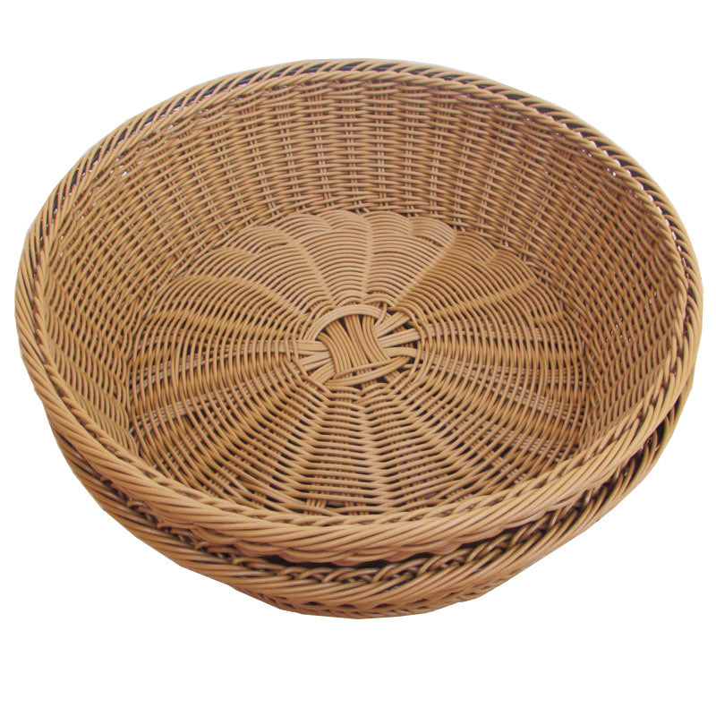 Woven Natural Rattan Serving Bowl Kalsten