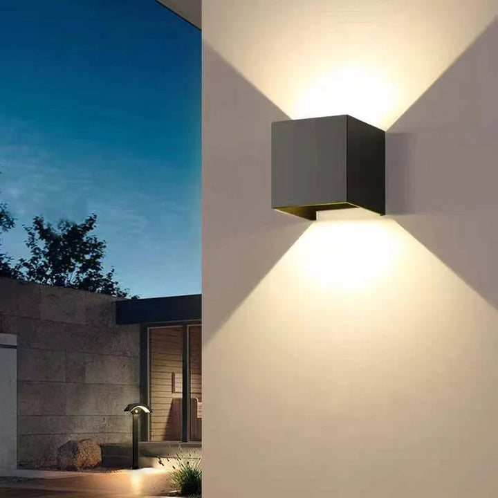 Black Aluminum Outdoor LED Wall Fixture Noxord