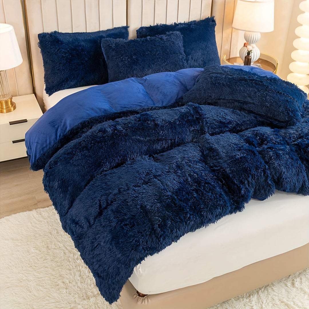 Ultra Soft Plush Duvet Cover Set with Zipper - Luxury & Comfort Kalsten
