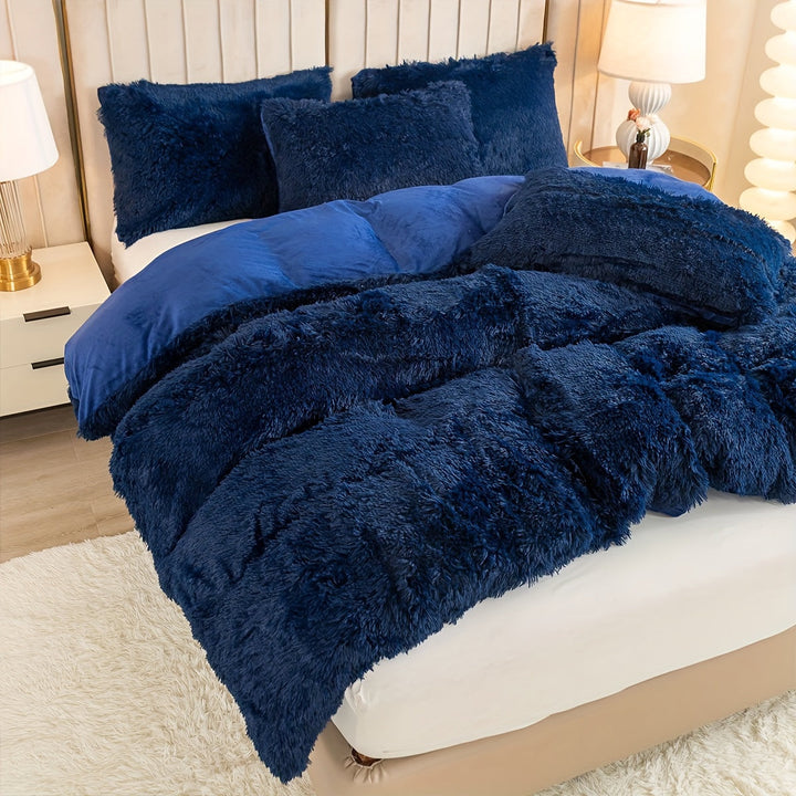 Ultra Soft Plush Duvet Cover Set with Zipper - Luxury & Comfort Kalsten