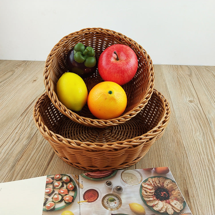 Natural Woven Serving Bowl Set Kalsten