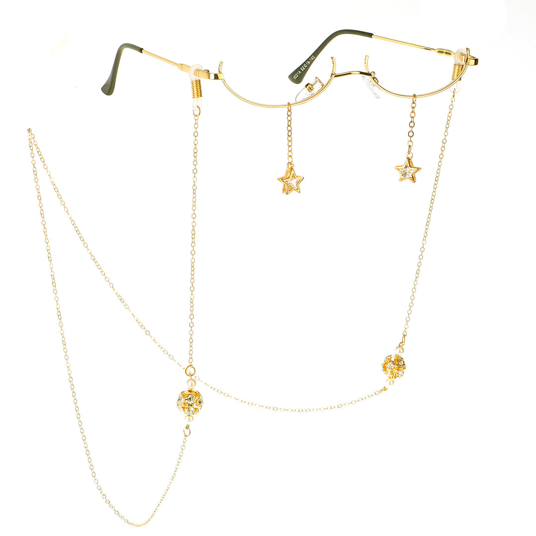 Decorative Star-Accented Eyewear Chain Kalsten