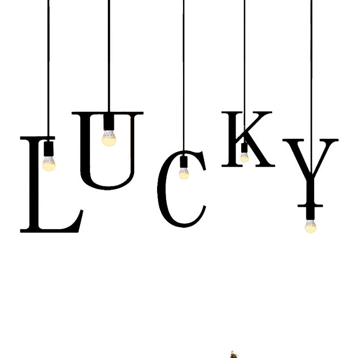 Artistic Letter-Shaped Pendant Light