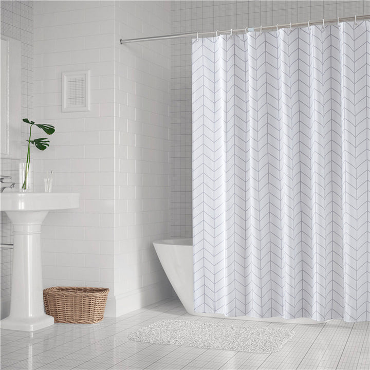 Modern Minimalist Grid Shower Curtain Kalsten
