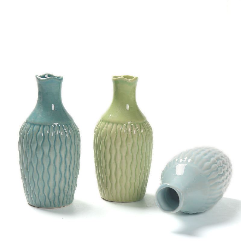 Textured Ceramic Flower Vase Kalsten 1790310283