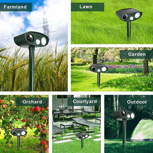 Kalsten | Ultrasonic Deer Repeller - Pack Of 4 Solar Powered - Get Rid of Deer in 48 Hours