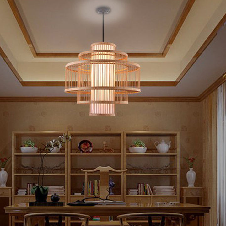 Artisan Bamboo Chandelier