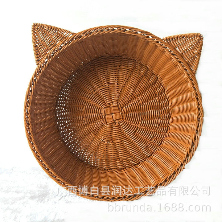 Cat Ear Woven Storage Basket Kalsten