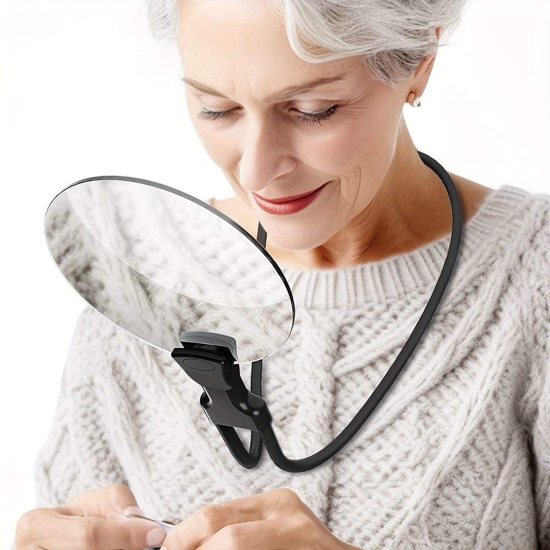 Noxord | 5X Magnifying Glass Pro – Hands-free adjustable neck loupe for seniors and people with visual impairments – Perfect for reading, sewing, crafting, and inspection