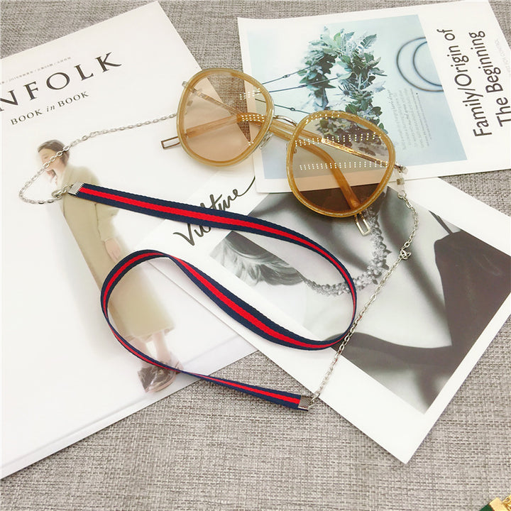 Stylish Eyewear Chain with Dual Color Stripes Kalsten
