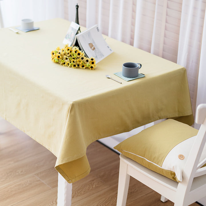 Woven Boho table runner with fringes and abstract watercolor pattern Kalsten