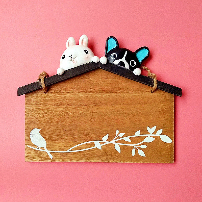 Playful Animal Decor Hanging Board