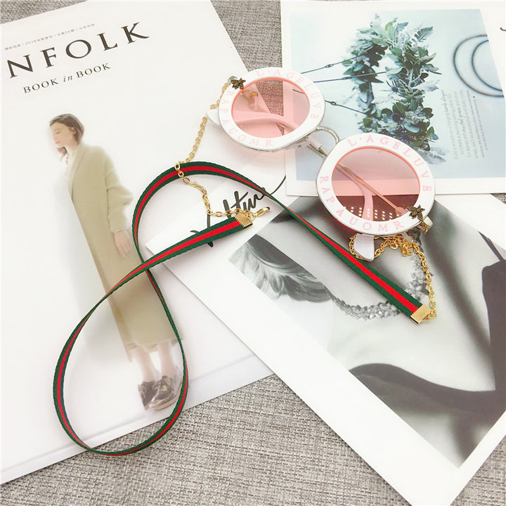 Stylish Eyewear Chain with Dual Color Stripes Kalsten