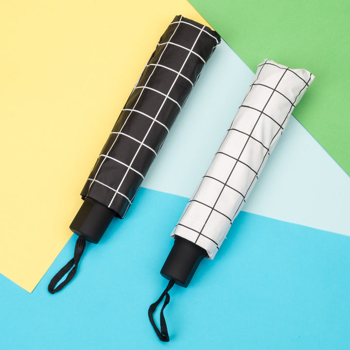 Women Black-white checkered pattern umbrella Kalsten