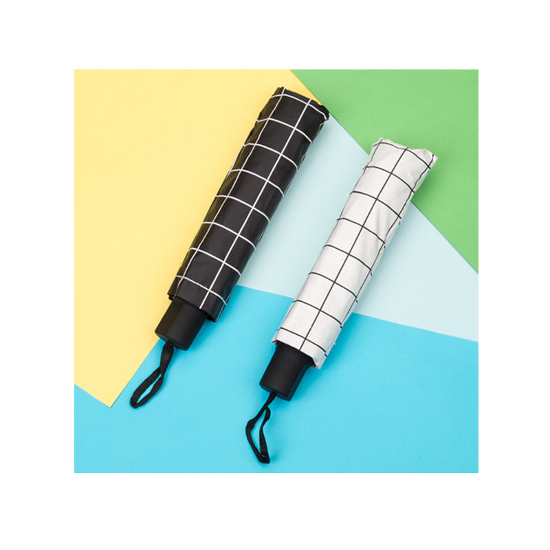 Women Black-white checkered pattern umbrella Kalsten