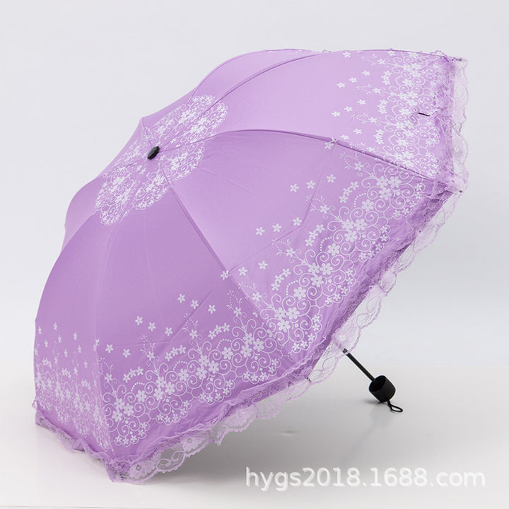 Women's umbrella with elegant lace edge Kalsten