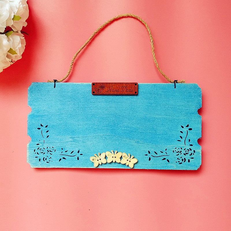 Decorative Wooden Wall Hanger with Floral Elements