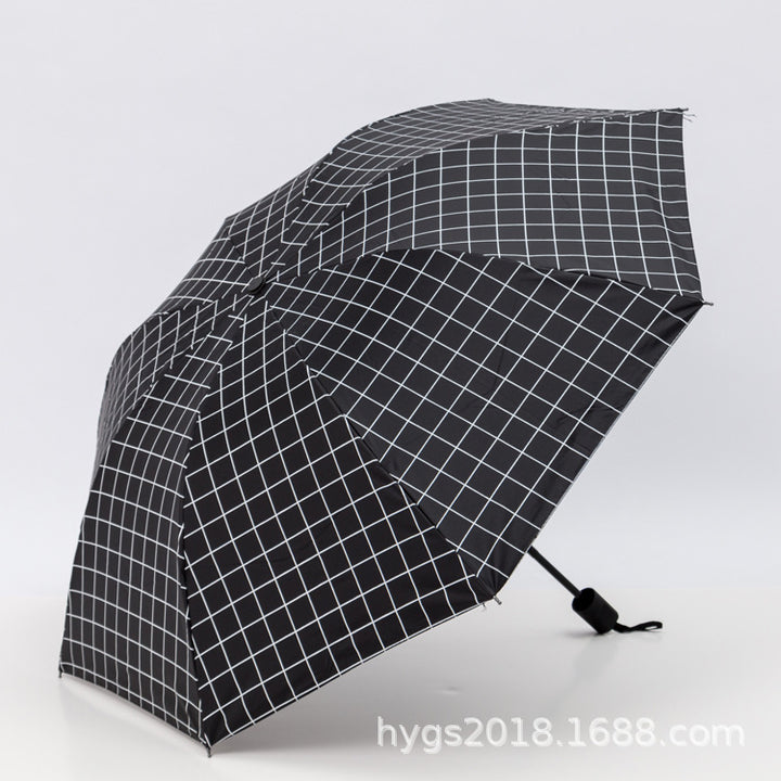 Women Black-white checkered pattern umbrella Kalsten