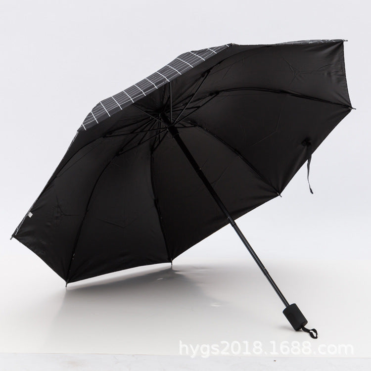 Women Black-white checkered pattern umbrella Kalsten